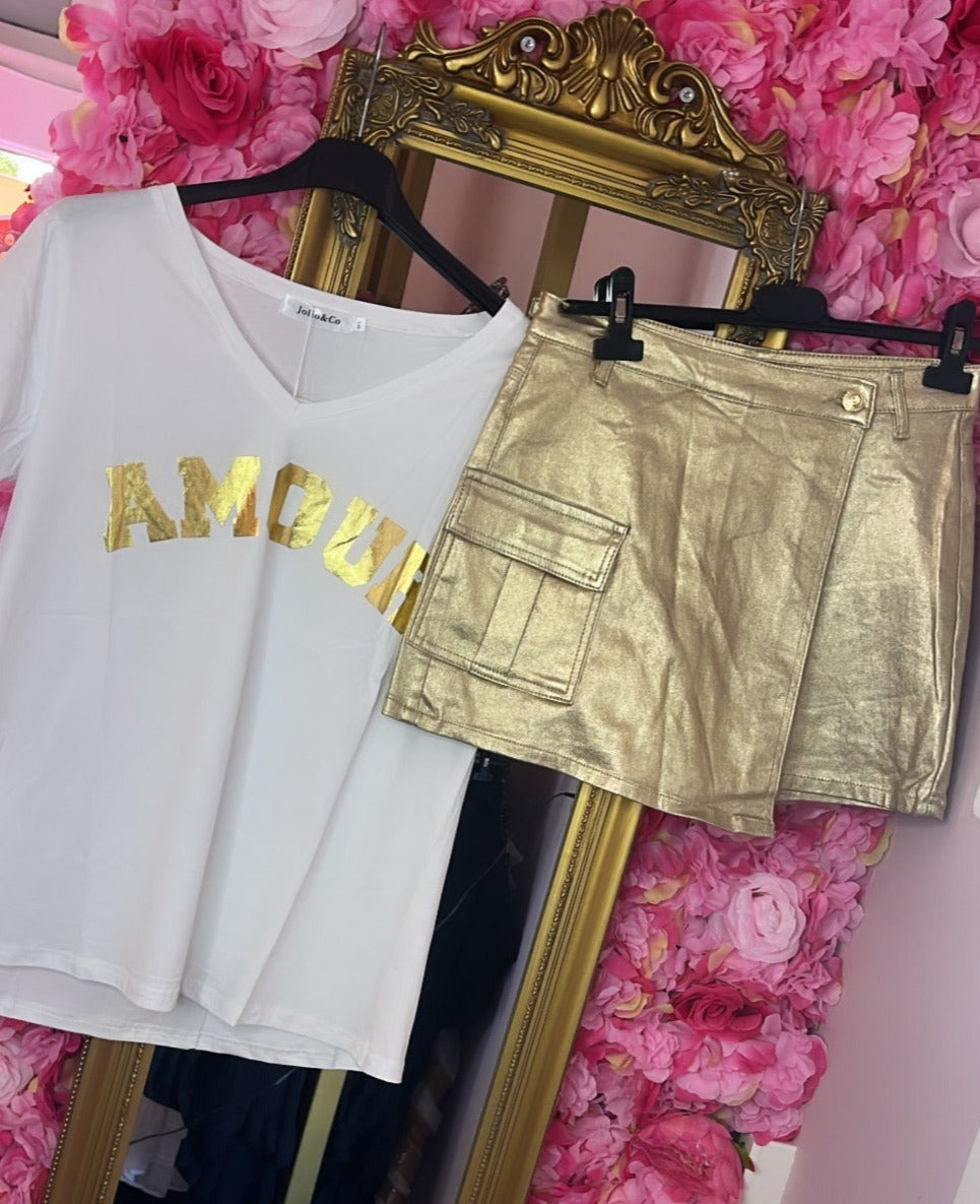 T-shirt Amour Gold