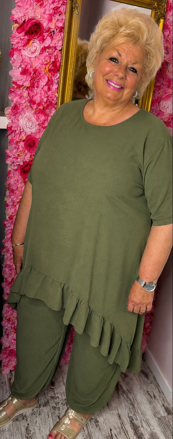 Set Viral Leger Groen Plus Size maat 48 t/m 54