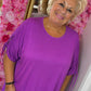 T-shirt Lovely Paars Plus Size Maat 48 t/m 54