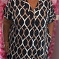 Jurk Autum Zwart-Bruin Plus Size 48 t/m 54-56