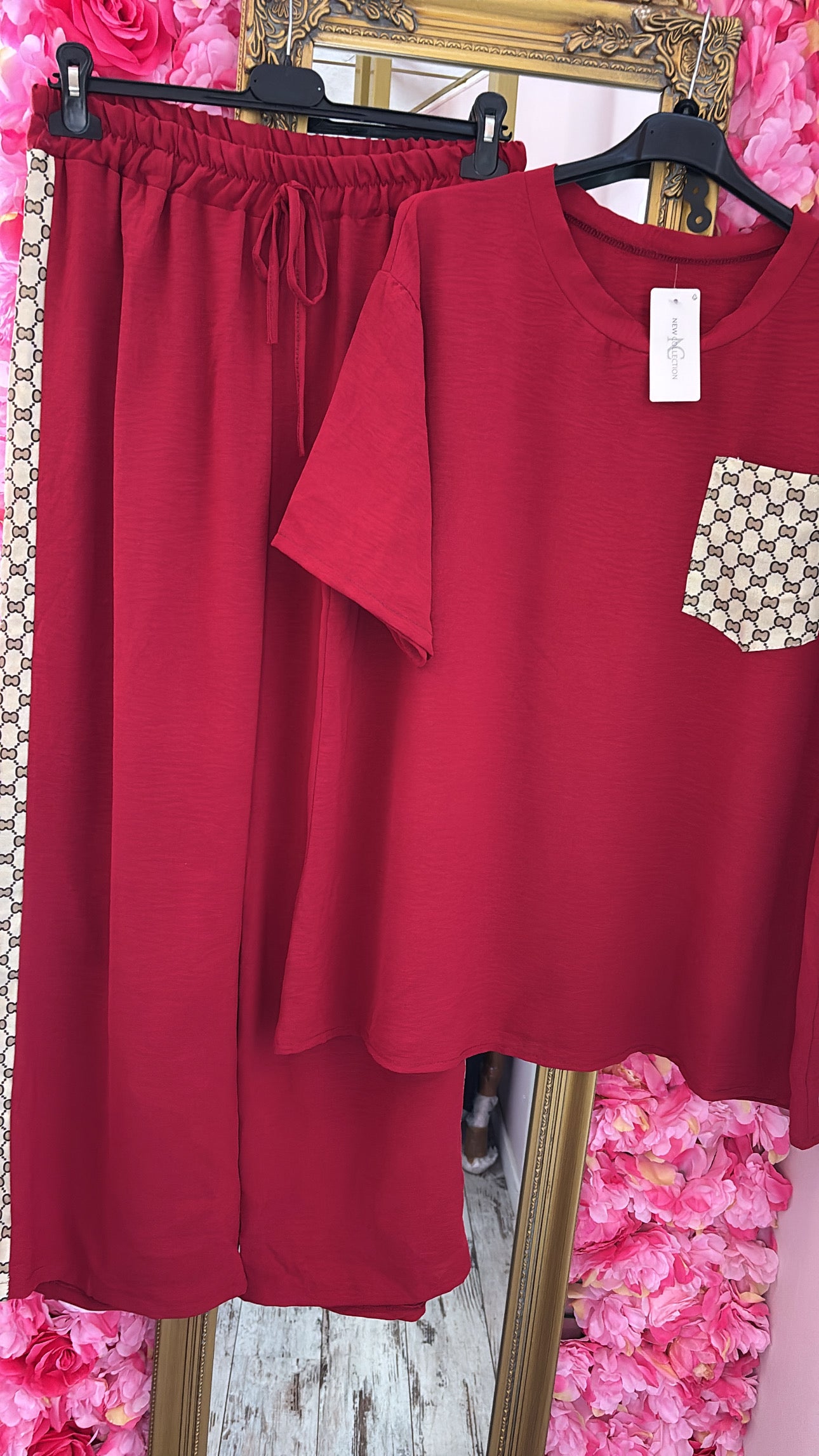 Set Flucc Summer Rood Plus Size maat 40 t/m 48