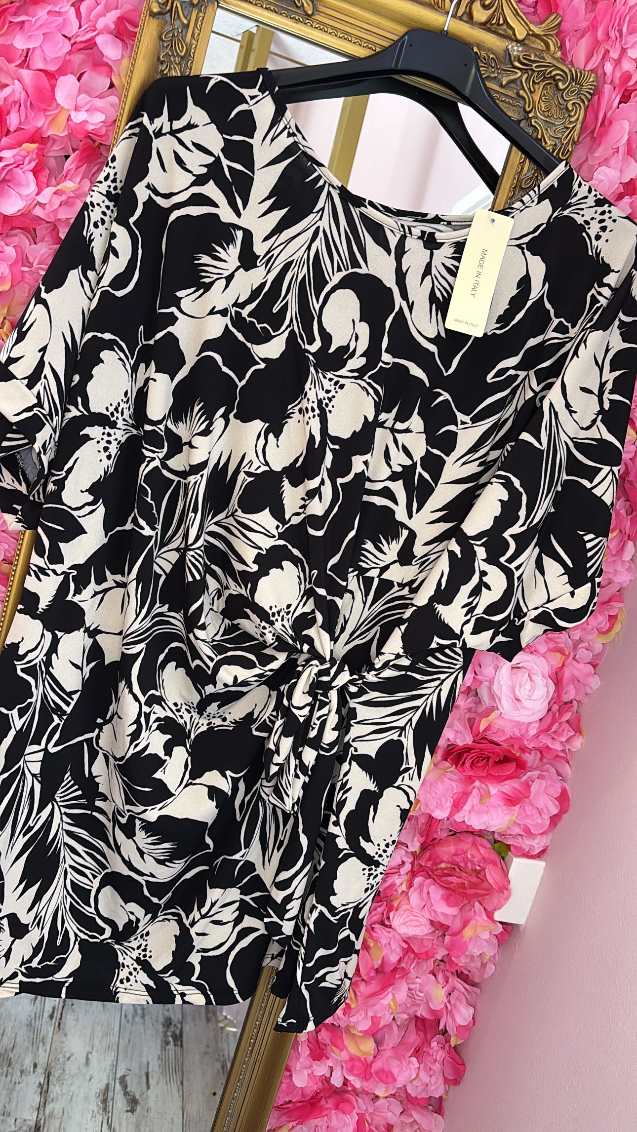 Set Cor Zwart Flower Plus Size maat 48 t/m 56-58