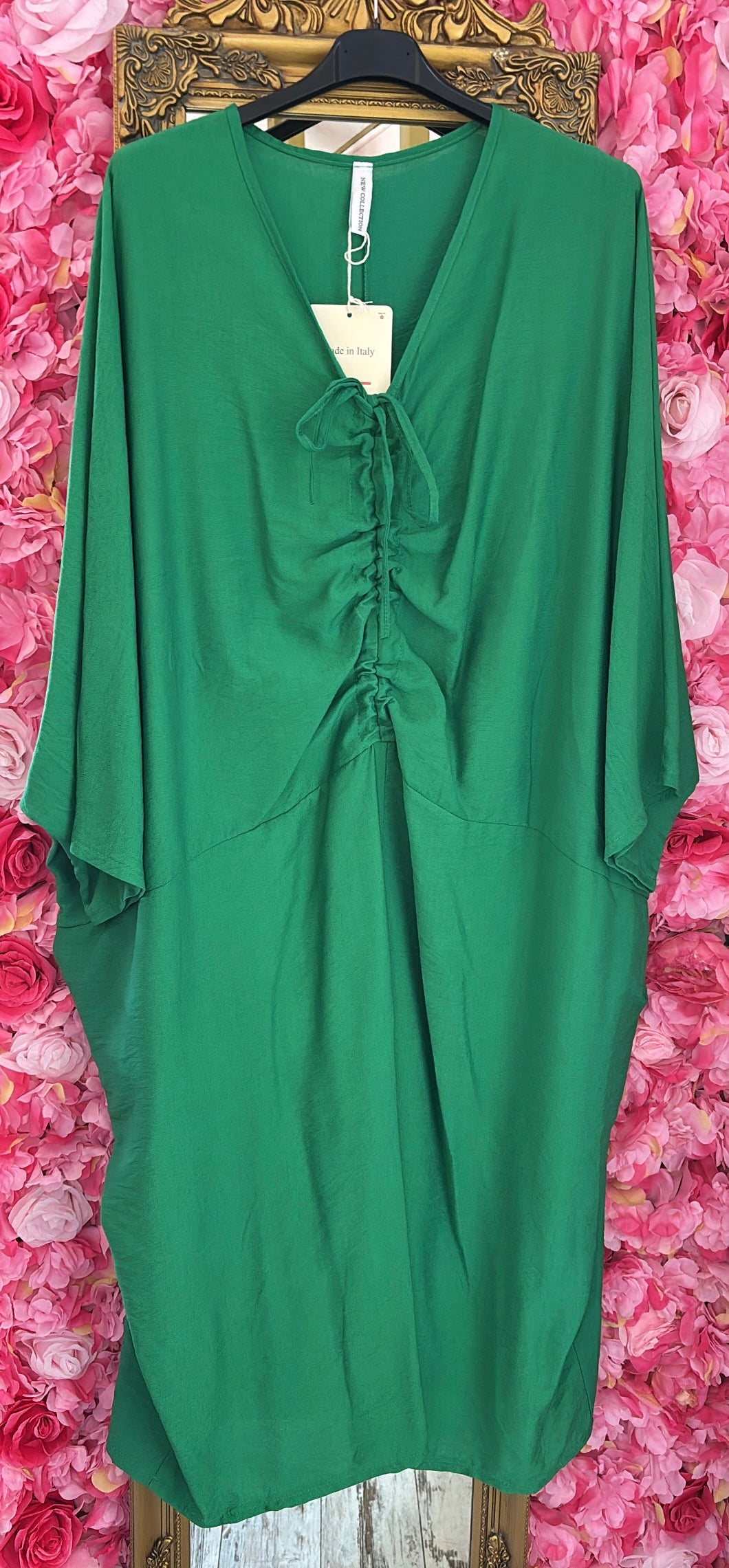 Jurk Viscosa Groen Plus Size Maat 46 t/m 54