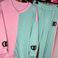Comfy Set Chantie Roze-Mint Plus Size maat 46 t/m 54