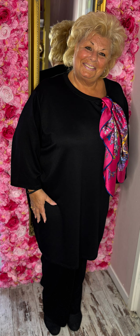 Comfy Set XXL Chique Zwart Plus Size maat 52 t/m 60