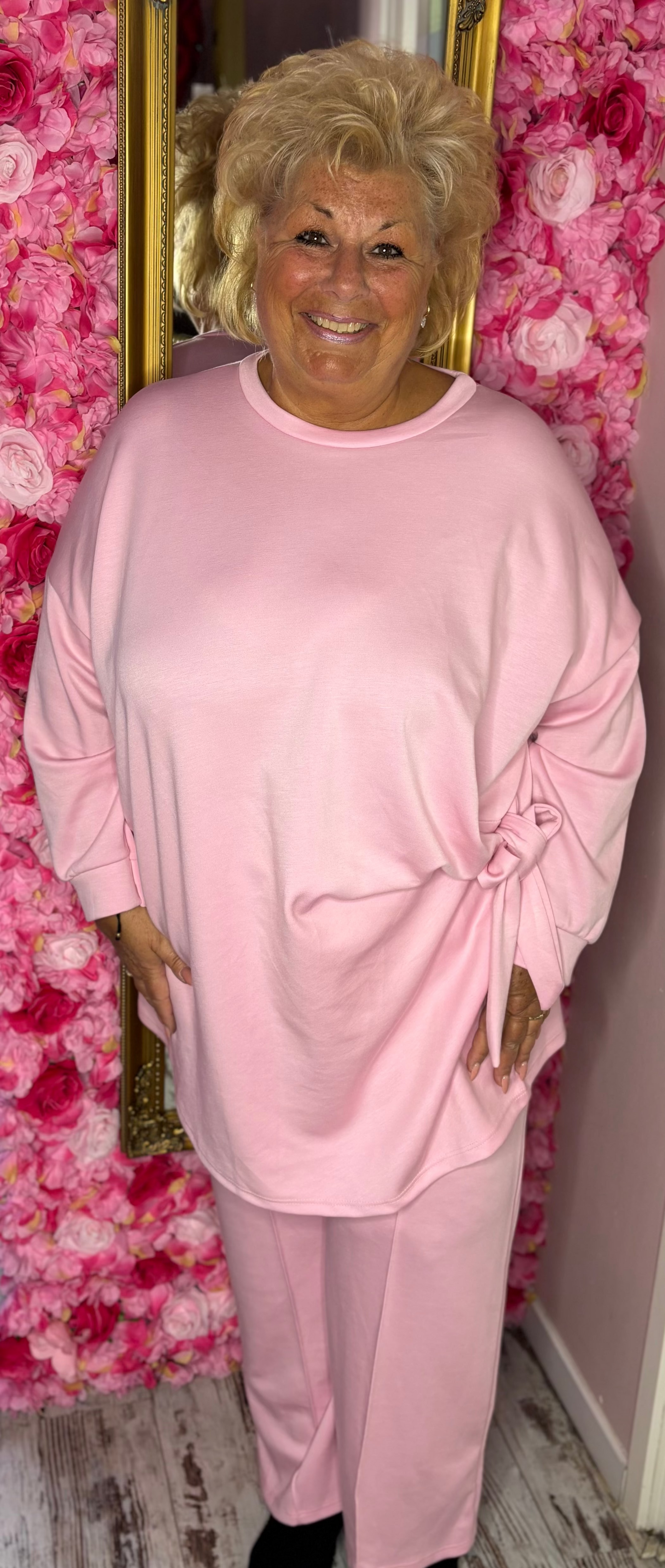 Comfy Set Bowy Roze Plus Size maat 50 t/m 58