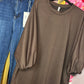 T-shirt Soft Romance Bruin Plus Size Maat 44 t/m 50