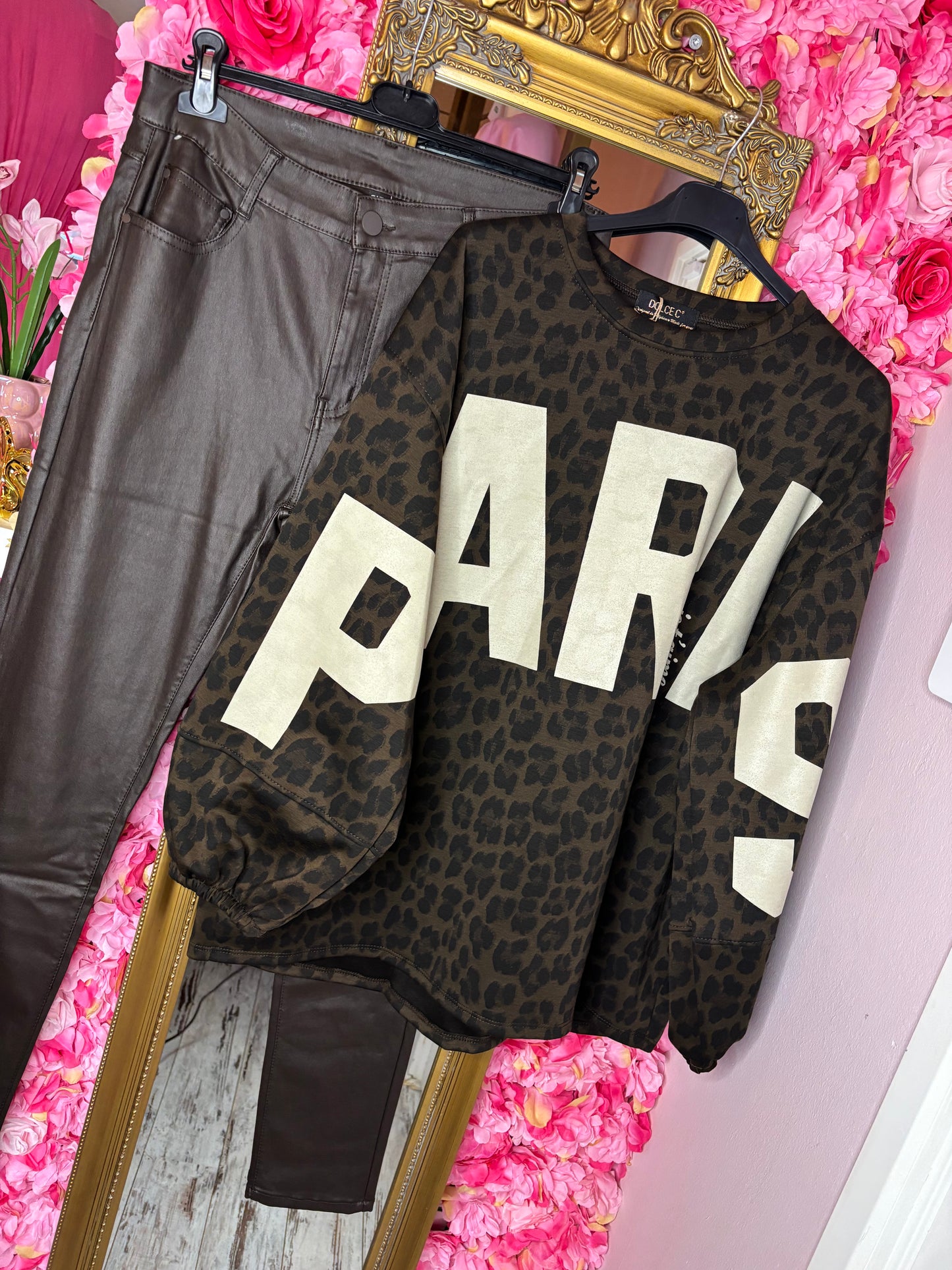 Sweater Panter Paris Zwart Plus Size Maat 46 t/m 52