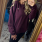 Sweater Heart Bordeaux tot Maat 44