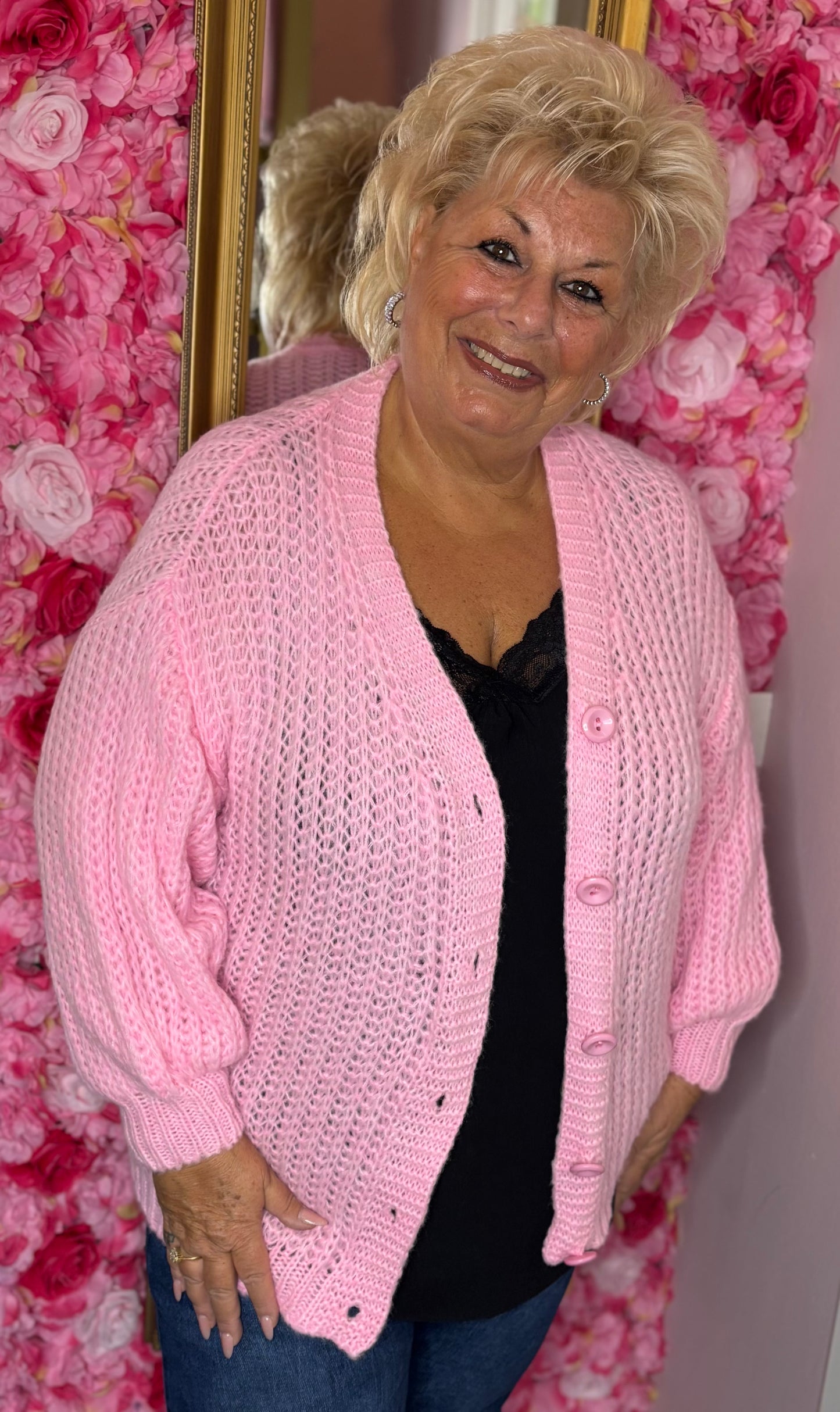 Vest Cozy Roze Plus size Maat 48 t/m 54