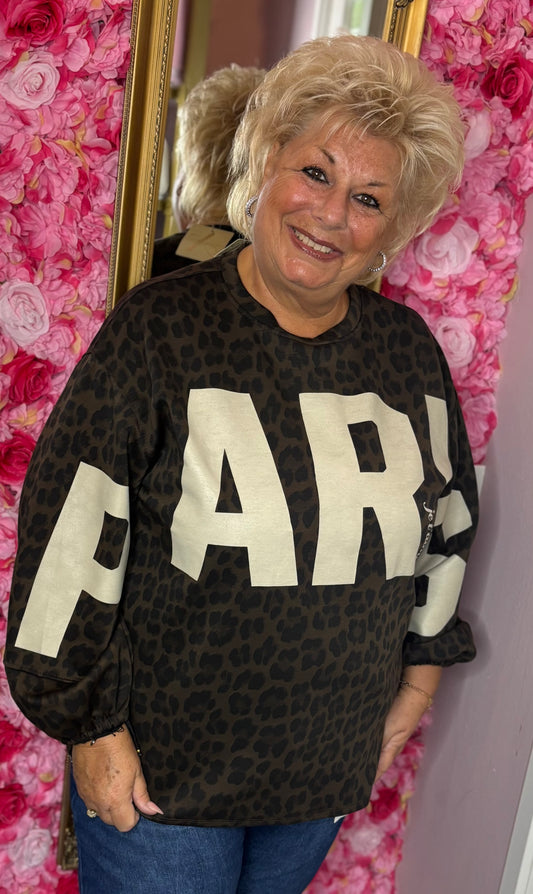 Sweater Panter Paris Zwart Plus Size Maat 46 t/m 52