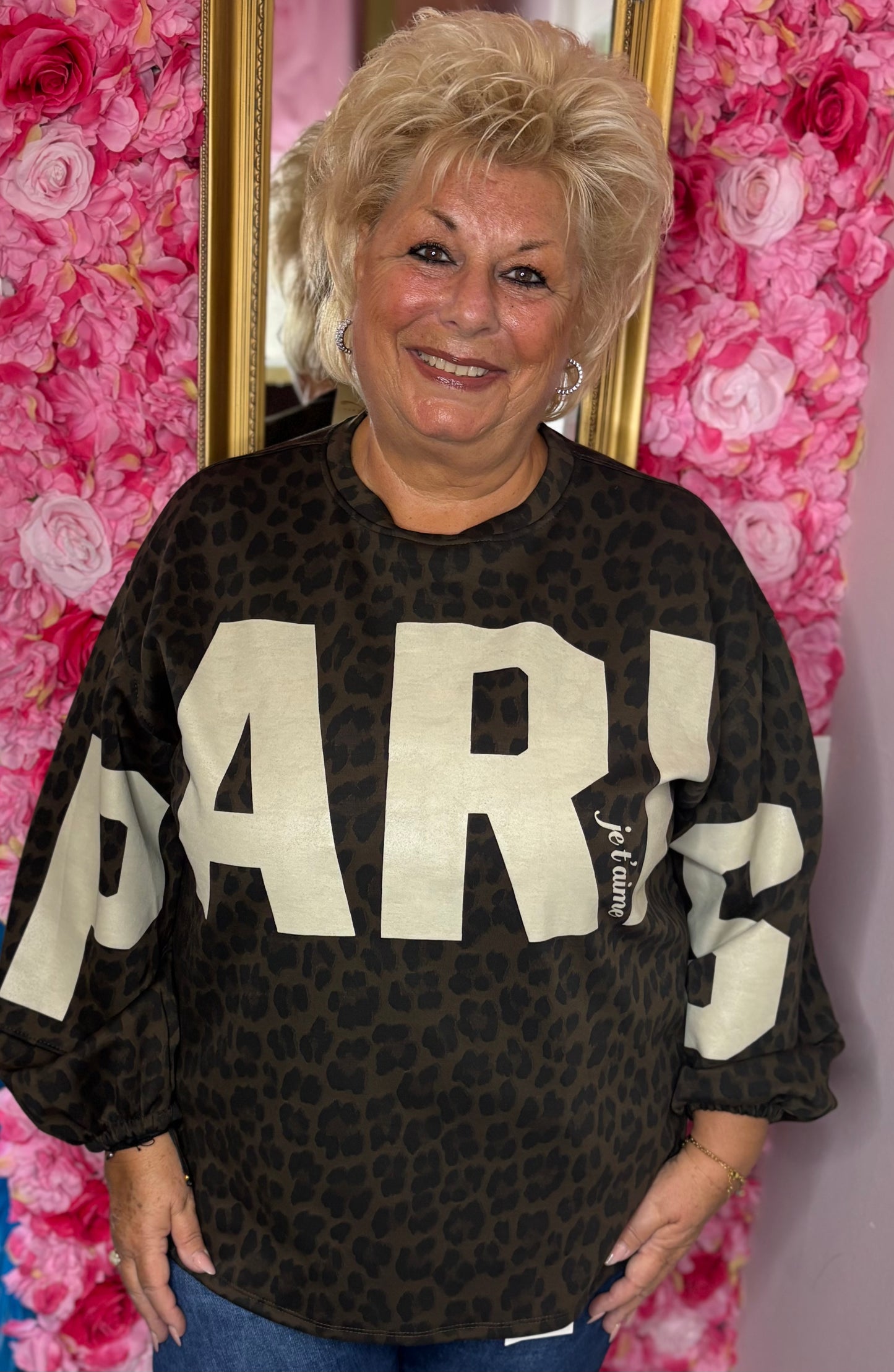Sweater Panter Paris Zwart Plus Size Maat 46 t/m 52