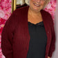 Vest Cozy Bordeaux Plus size Maat 48 t/m 54