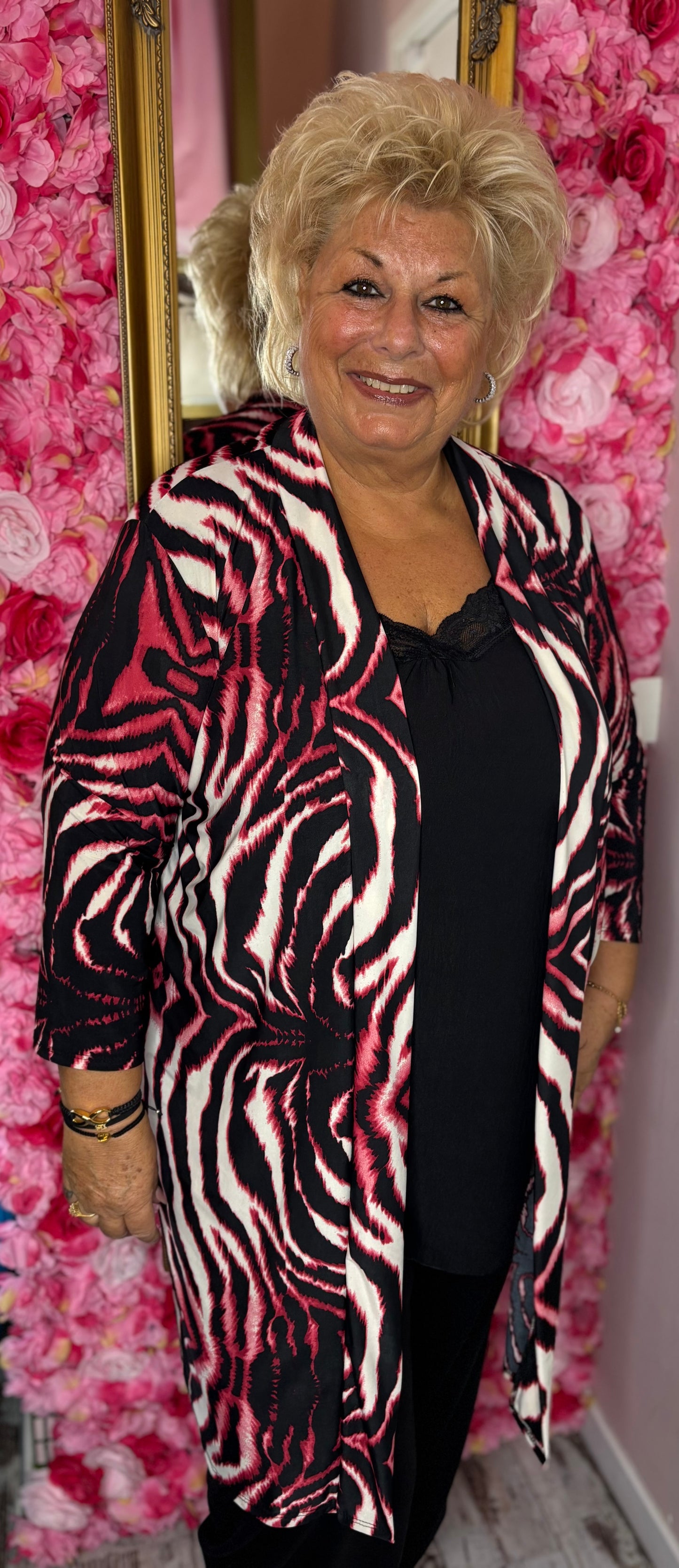 Vest Travel Zebra Rood Plus size Maat 48 t/m 56