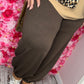 Broek Comfy Pof Bruin Plus Size Maat 48 t/m 54