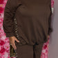 Comfy Wild Detail Bruin Plus Size maat 48 t/m 54