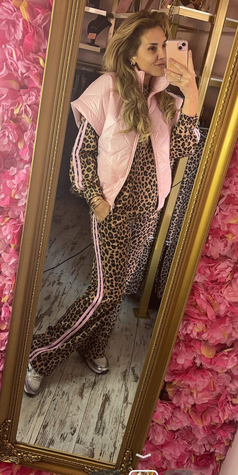 Comfy Set Panter Stripe Roze tot maat 42