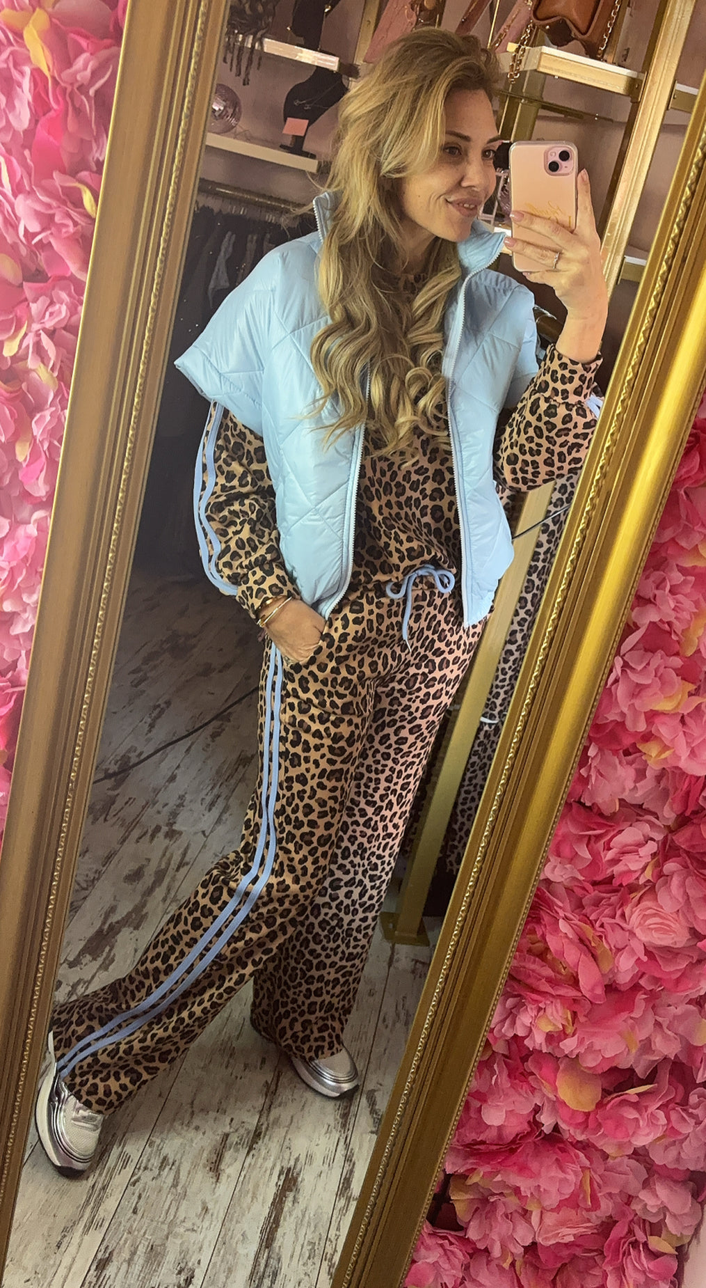Comfy Set Panter Stripe Licht Blauw tot maat 42