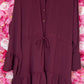 Jurk Marbella Autum Bordeaux Plus Size 48 t/m 54-56