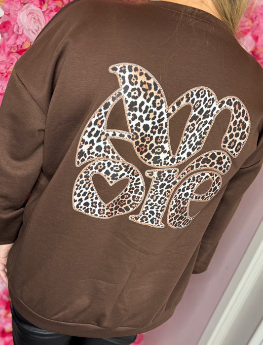 Sweater Amour Bruin Plus Size tot maat 48