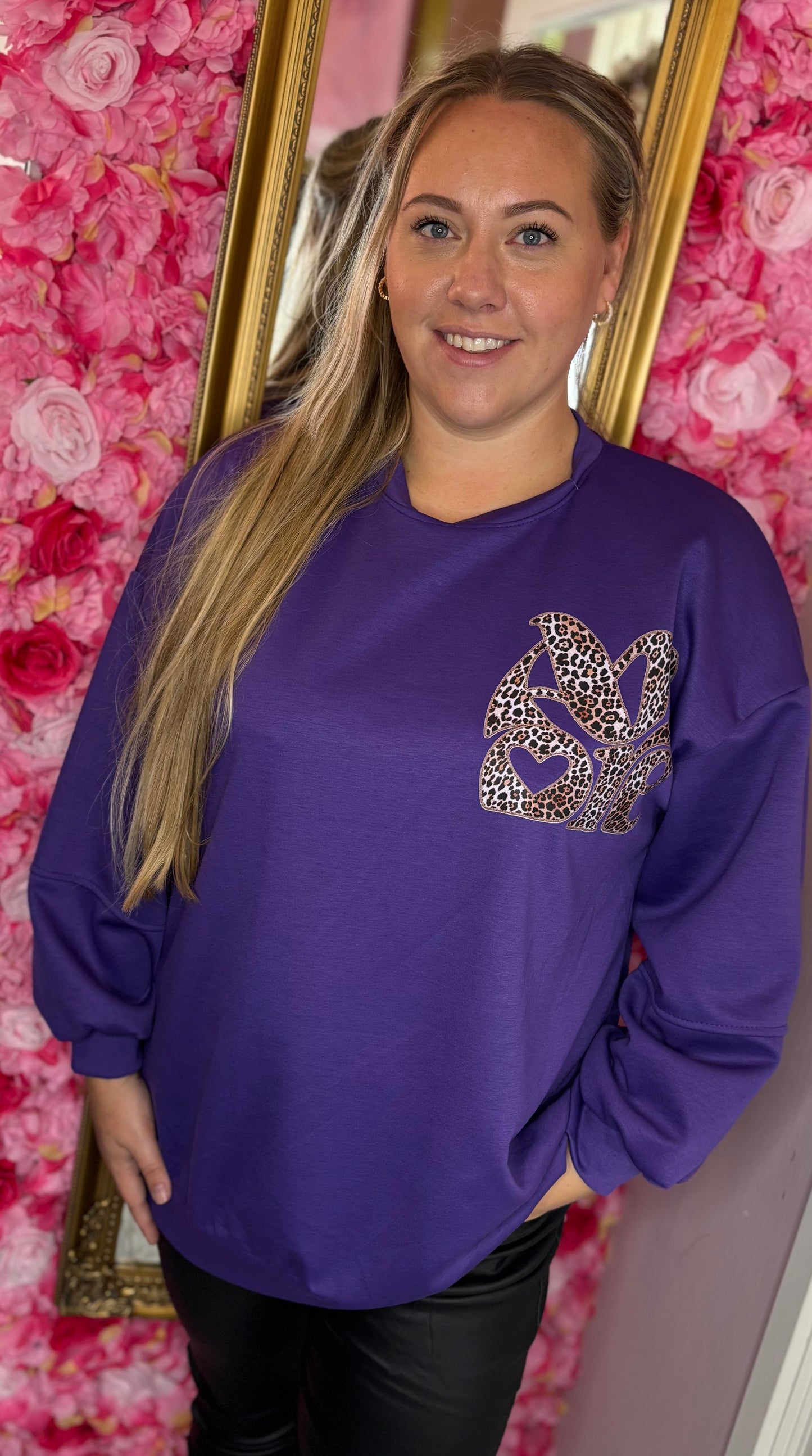 Sweater Amour Paars Plus Size tot maat 48