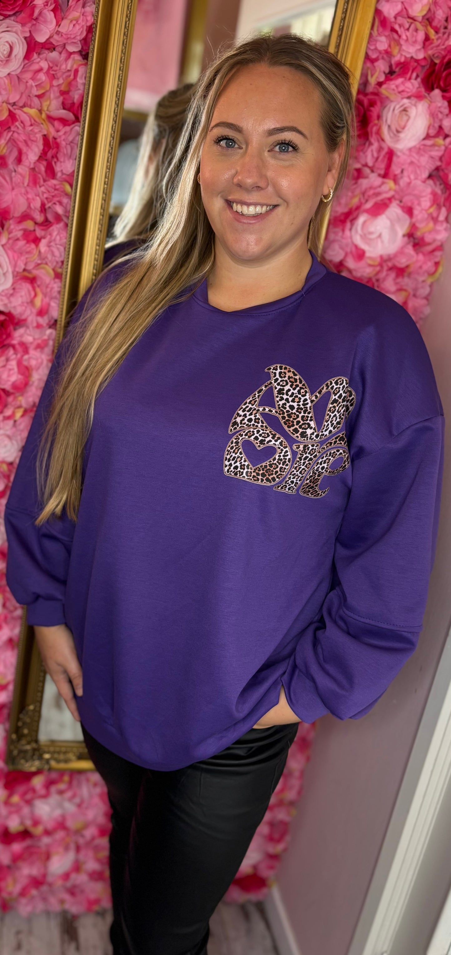 Sweater Amour Paars Plus Size tot maat 48