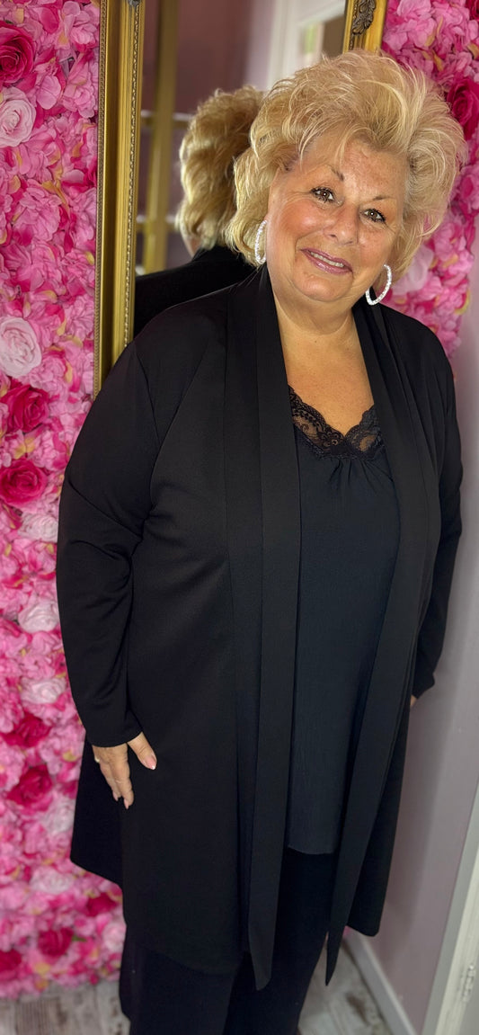 Vest Zwart Plus size Maat 48 t/m 54