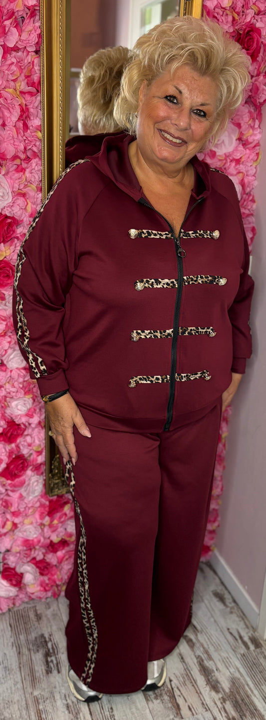 Comfy Set Mila Bordeaux Plus Size maat 48 t/m 52-54