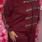 Comfy Set Mila Bordeaux Plus Size maat 48 t/m 52-54