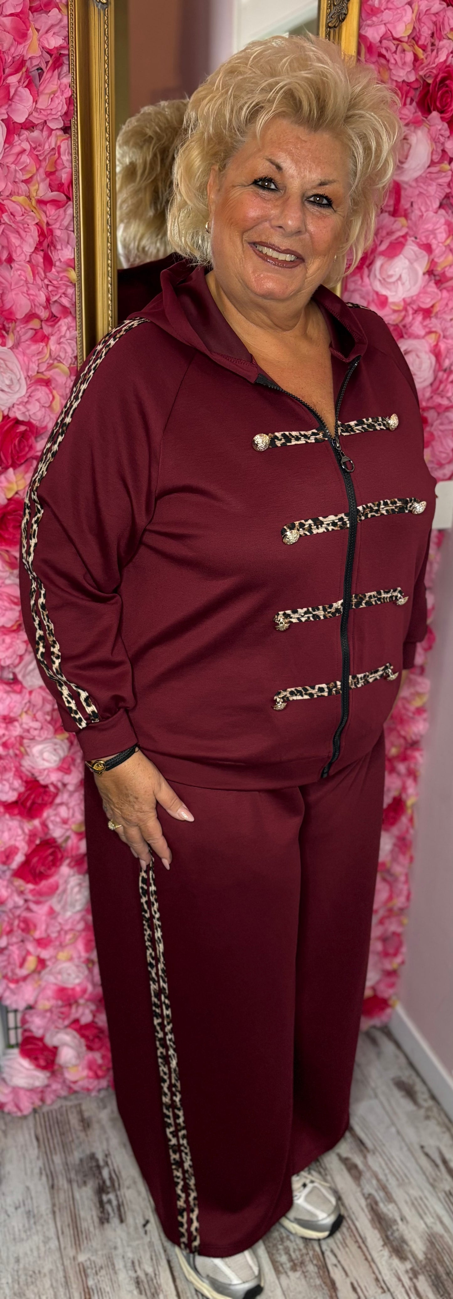 Comfy Set Mila Bordeaux Plus Size maat 48 t/m 52-54