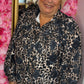 Blouse Roses Zwart Plus Size Maat 48 t/m 52-54