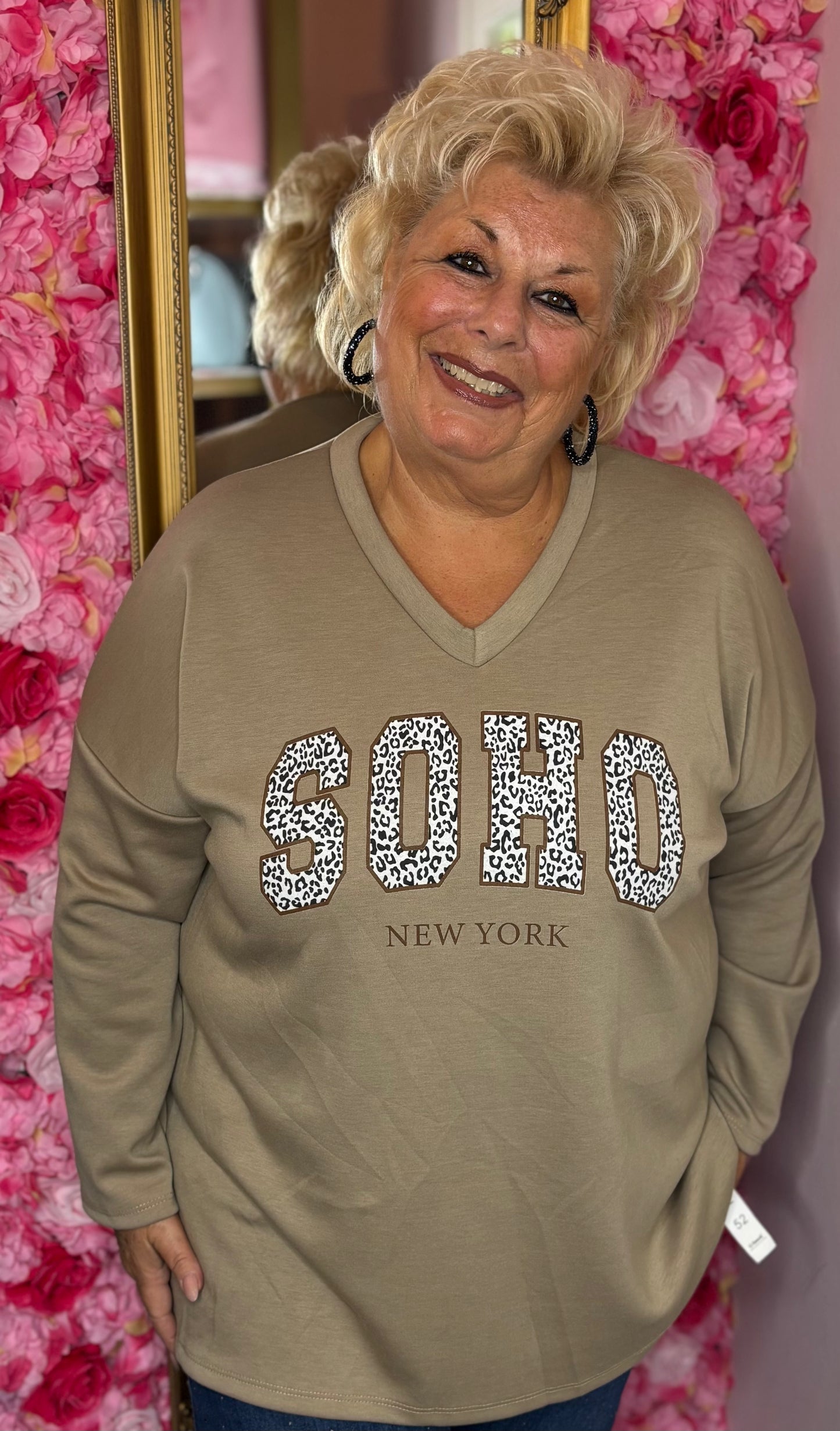 Sweater Soho Beige Plus Size Maat 46 t/m 52-54