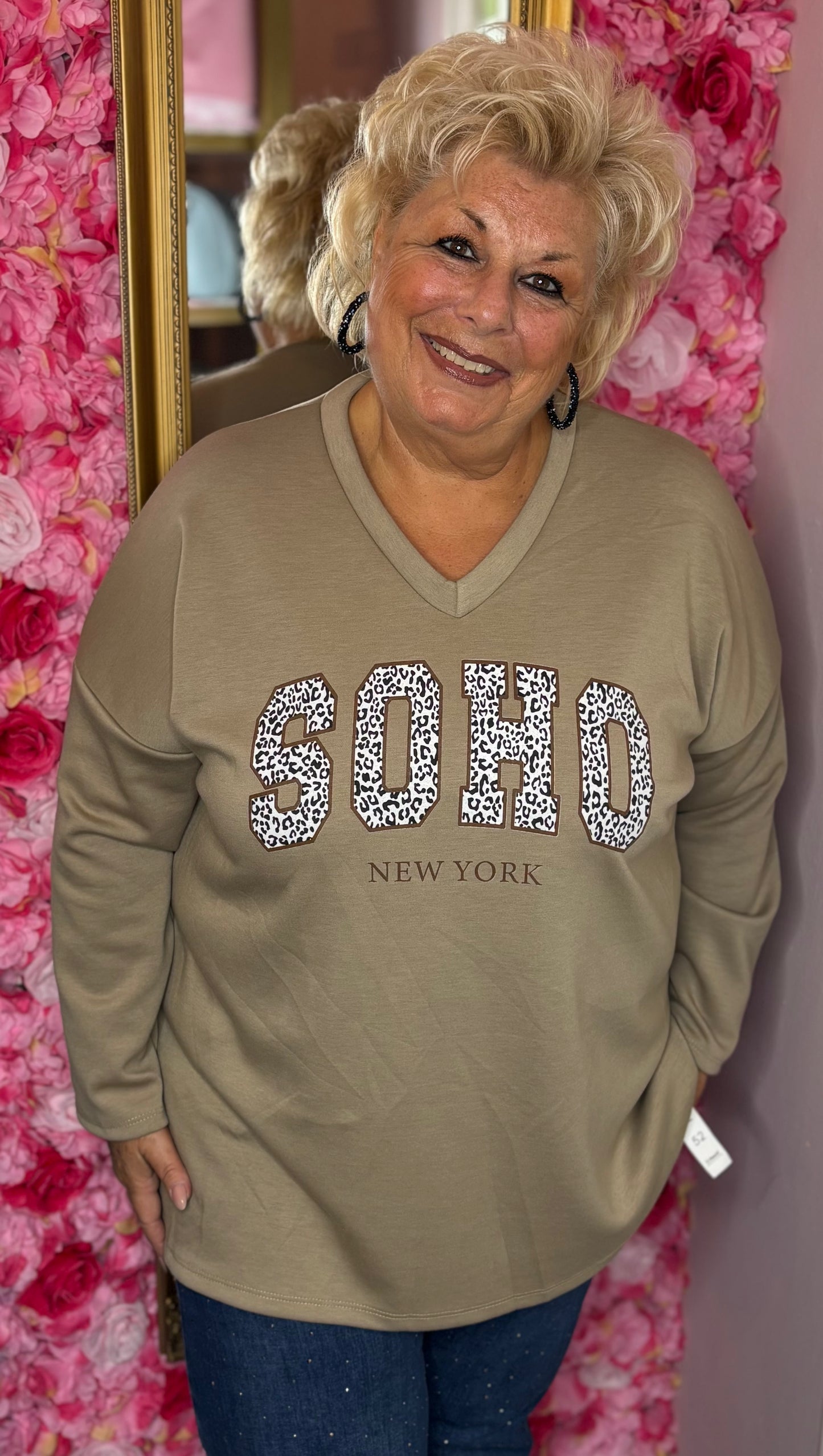 Sweater Soho Beige Plus Size Maat 46 t/m 52-54