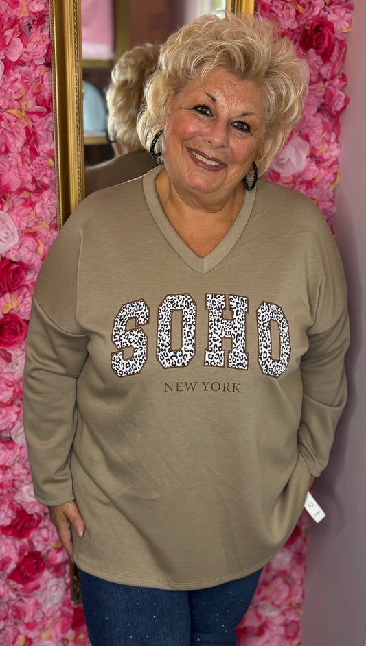 Sweater Soho Beige Plus Size Maat 46 t/m 52-54