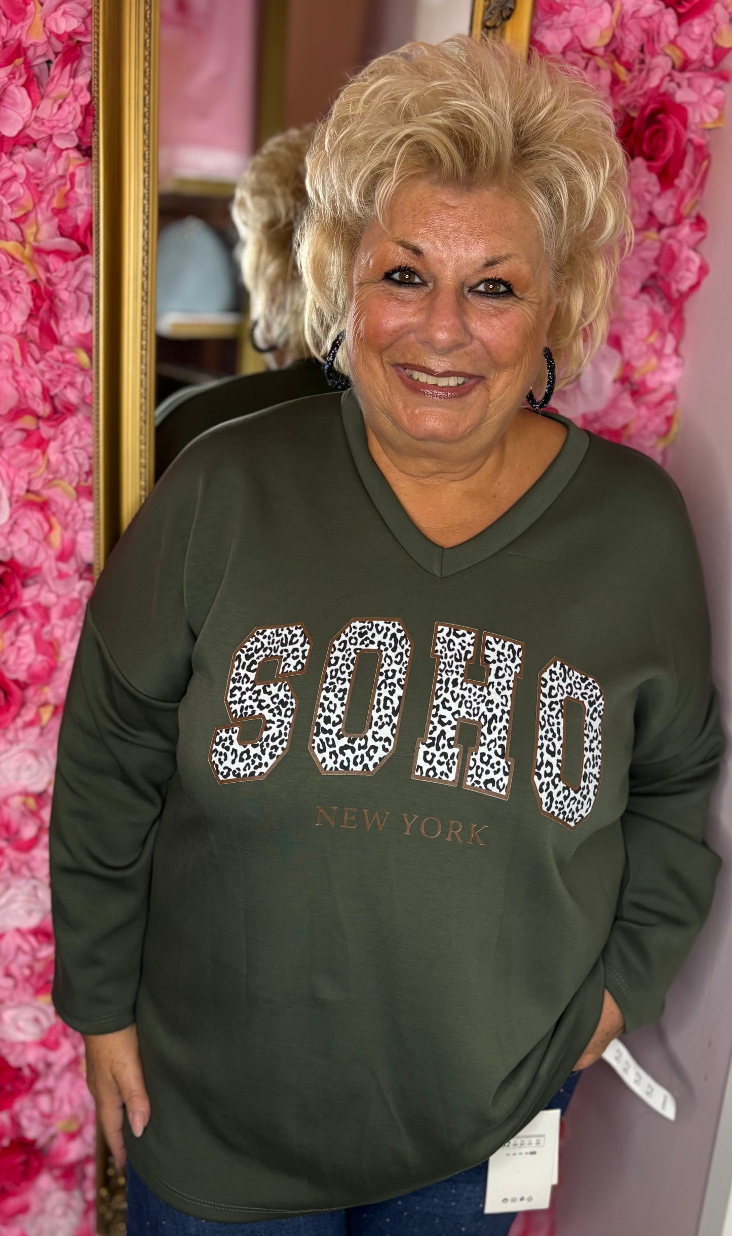 Sweater Soho Leger Groen Plus Size Maat 46 t/m 52-54