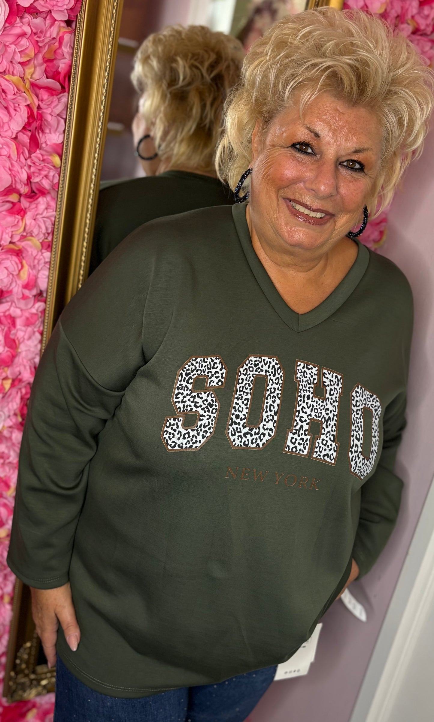 Sweater Soho Leger Groen Plus Size Maat 46 t/m 52-54