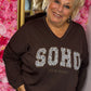 Sweater Soho Bruin Plus Size Maat 46 t/m 52-54