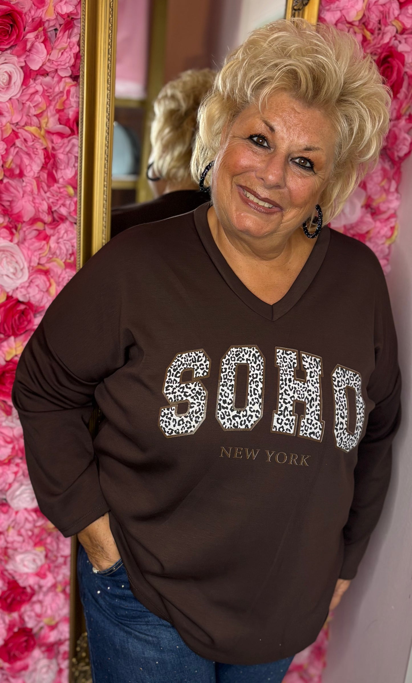 Sweater Soho Bruin Plus Size Maat 46 t/m 52-54