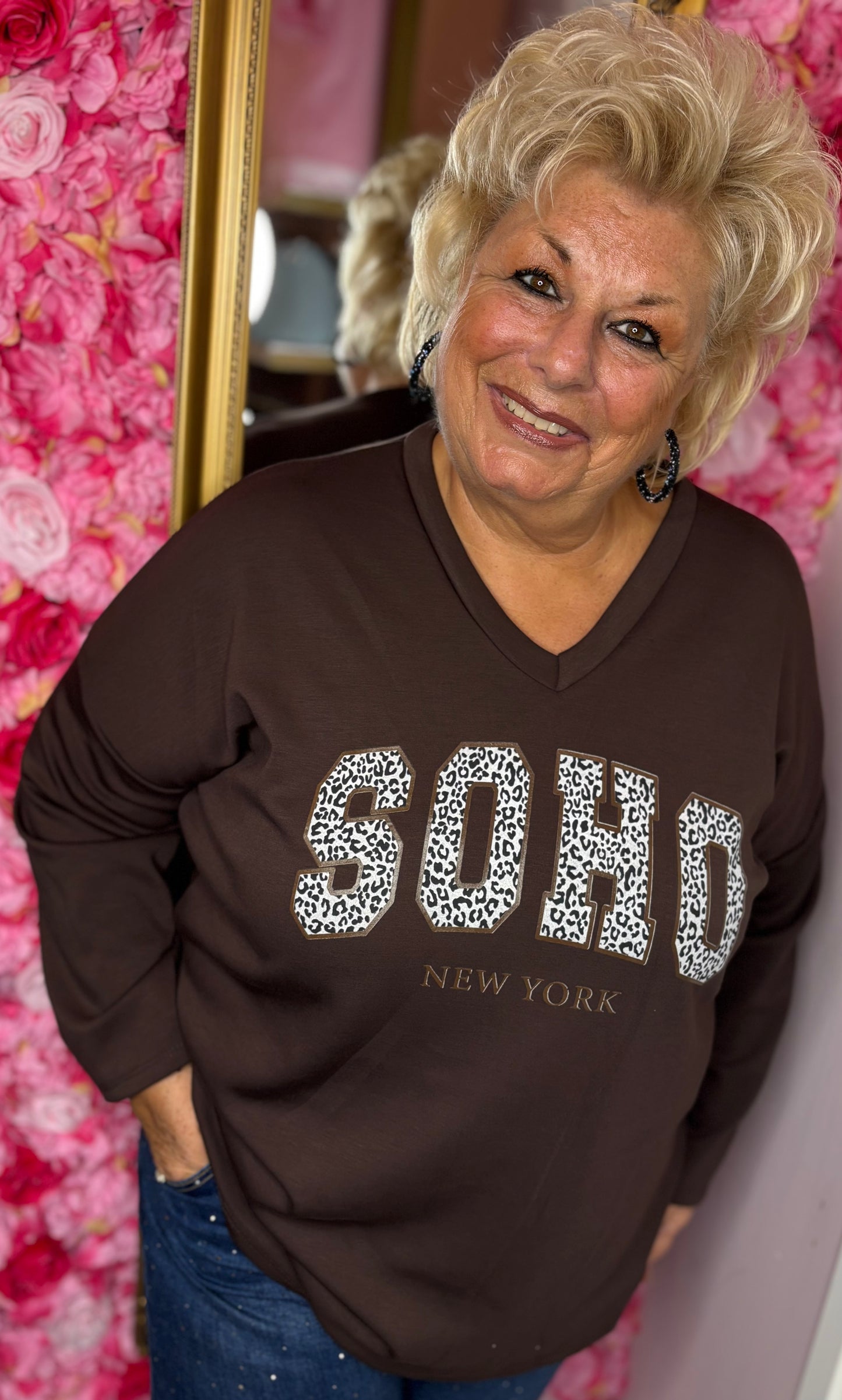 Sweater Soho Bruin Plus Size Maat 46 t/m 52-54