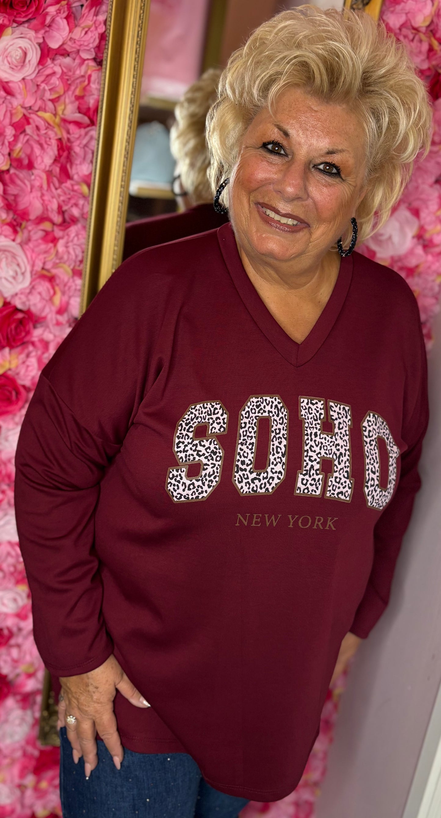 Sweater Soho Bordeaux Plus Size Maat 46 t/m 52-54