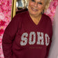 Sweater Soho Bordeaux Plus Size Maat 46 t/m 52-54