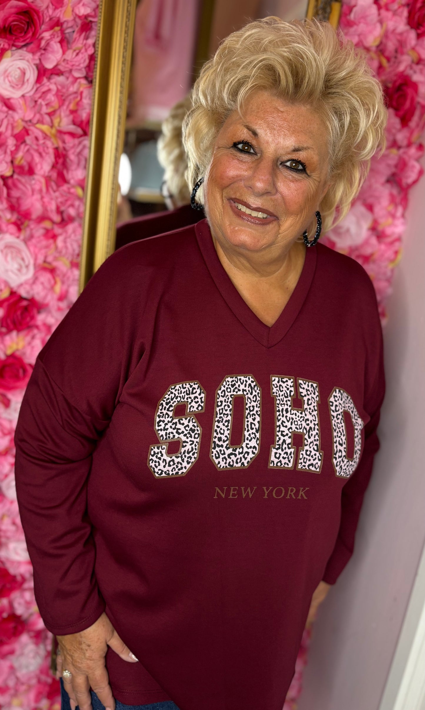 Sweater Soho Bordeaux Plus Size Maat 46 t/m 52-54