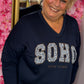 Sweater Soho Donker Blauw Plus Size Maat 46 t/m 52-54