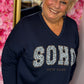 Sweater Soho Donker Blauw Plus Size Maat 46 t/m 52-54