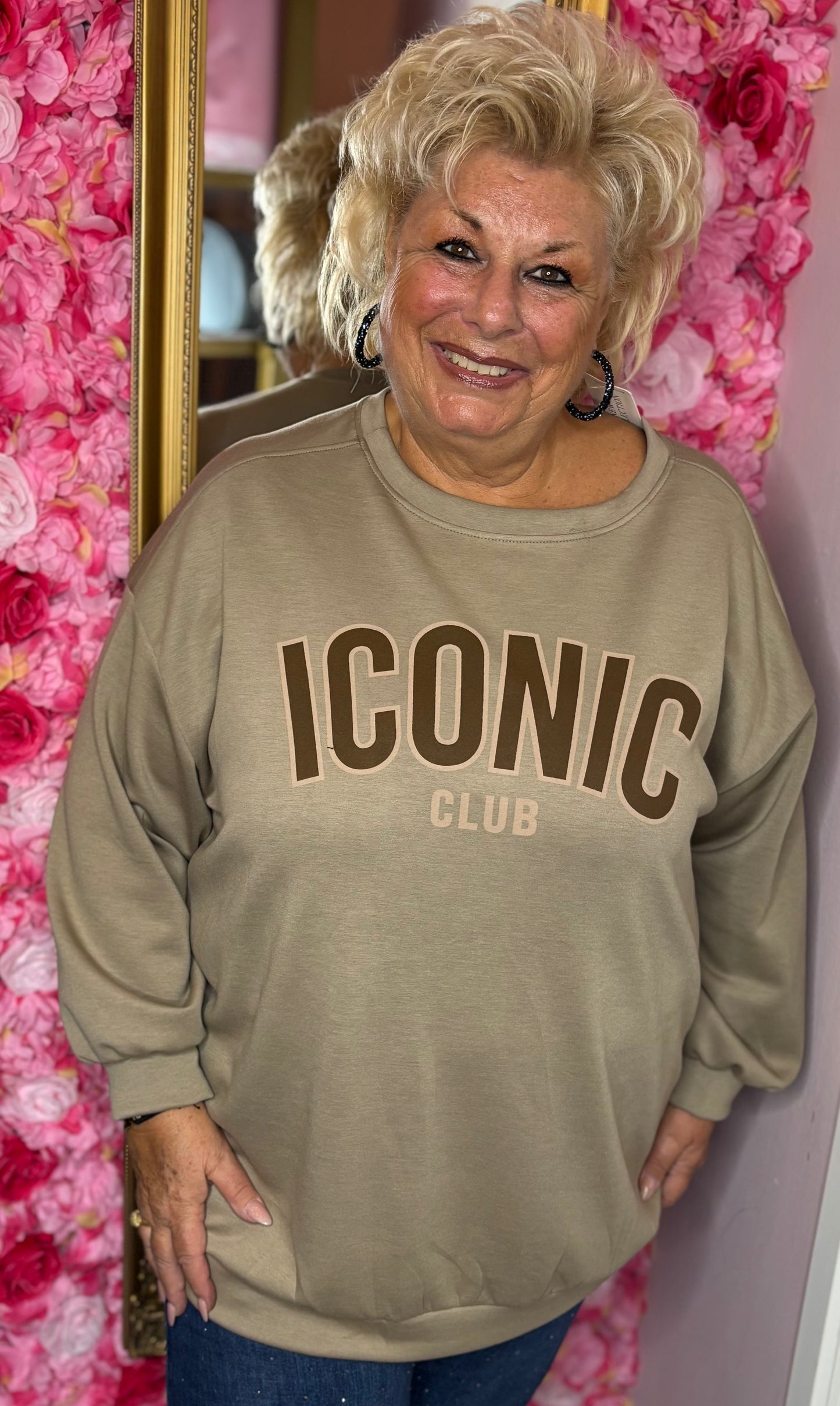 Sweater Icon Taupe Plus Size Maat 46 t/m 54