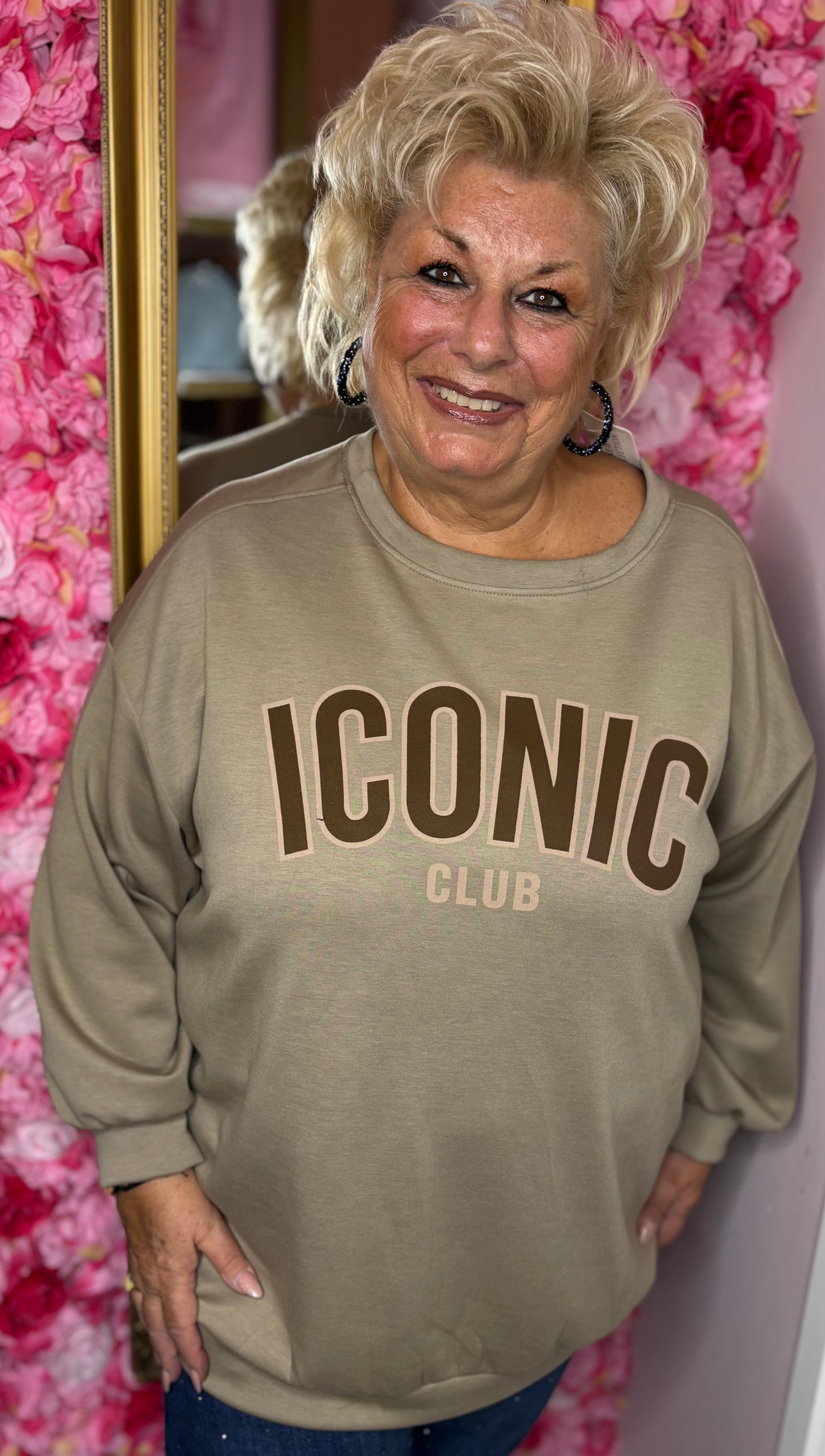 Sweater Icon Taupe Plus Size Maat 46 t/m 54
