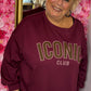 Sweater Icon Bordeaux Plus Size Maat 46 t/m 54