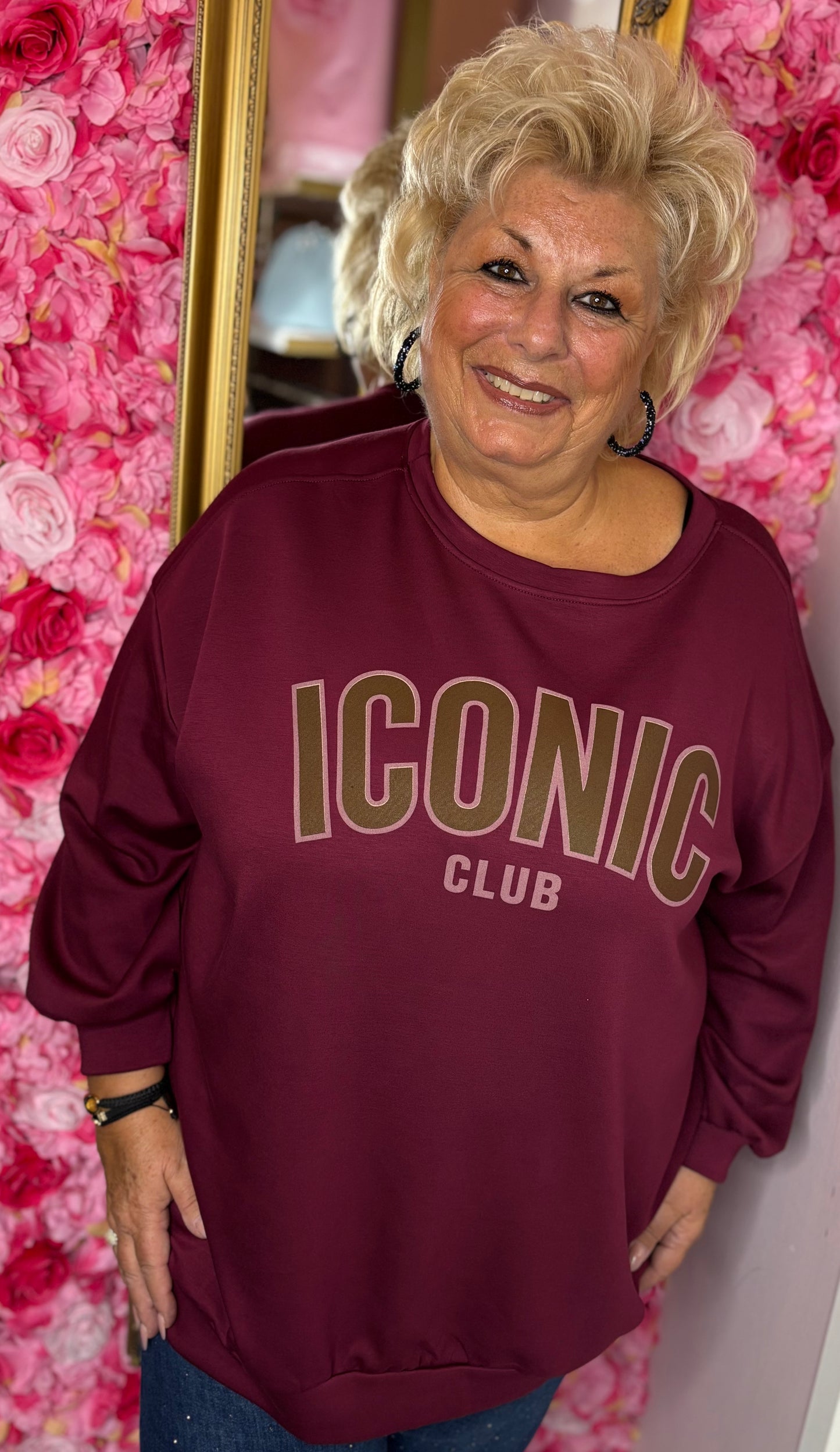 Sweater Icon Bordeaux Plus Size Maat 46 t/m 54