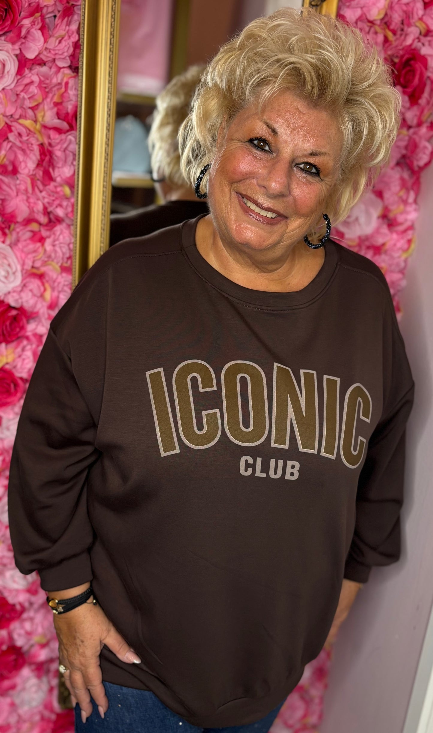 Sweater Icon Bruin Plus Size Maat 46 t/m 54