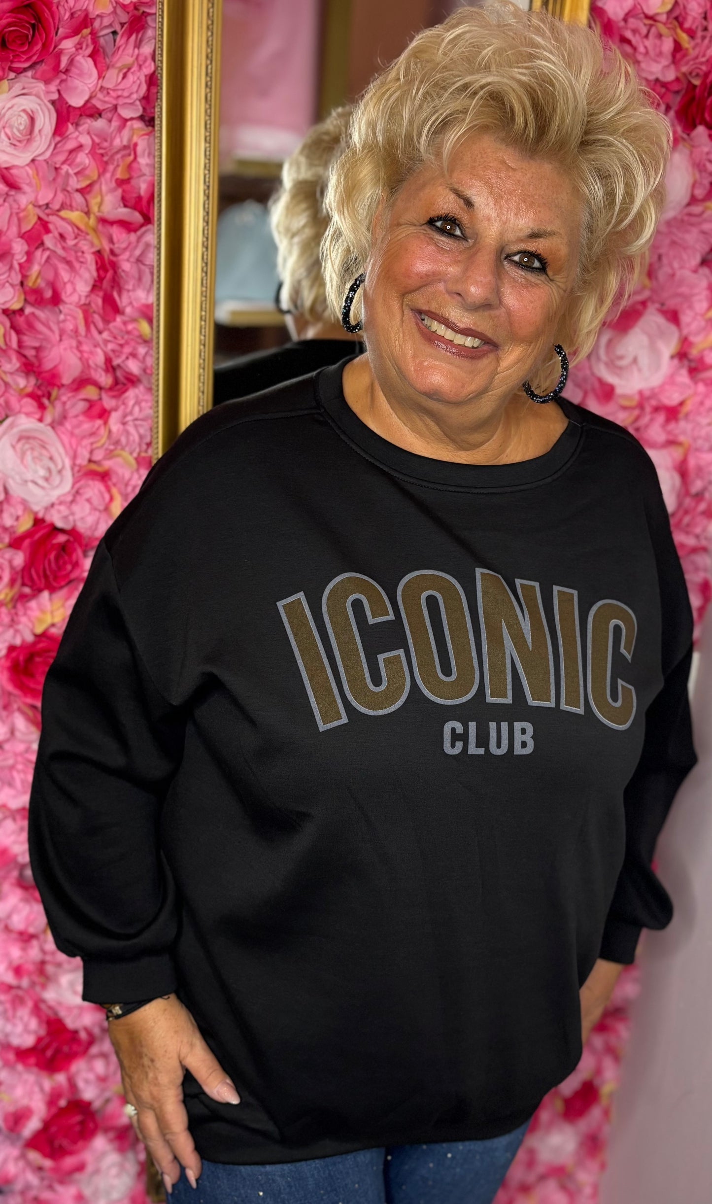 Sweater Icon Zwart Plus Size Maat 46 t/m 54